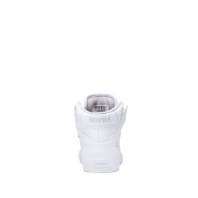 Supra Kids VAIDER High Top Shoes White/White | US-92854